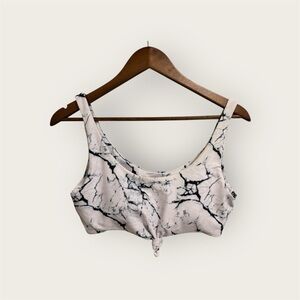 Marble Print Swim Top